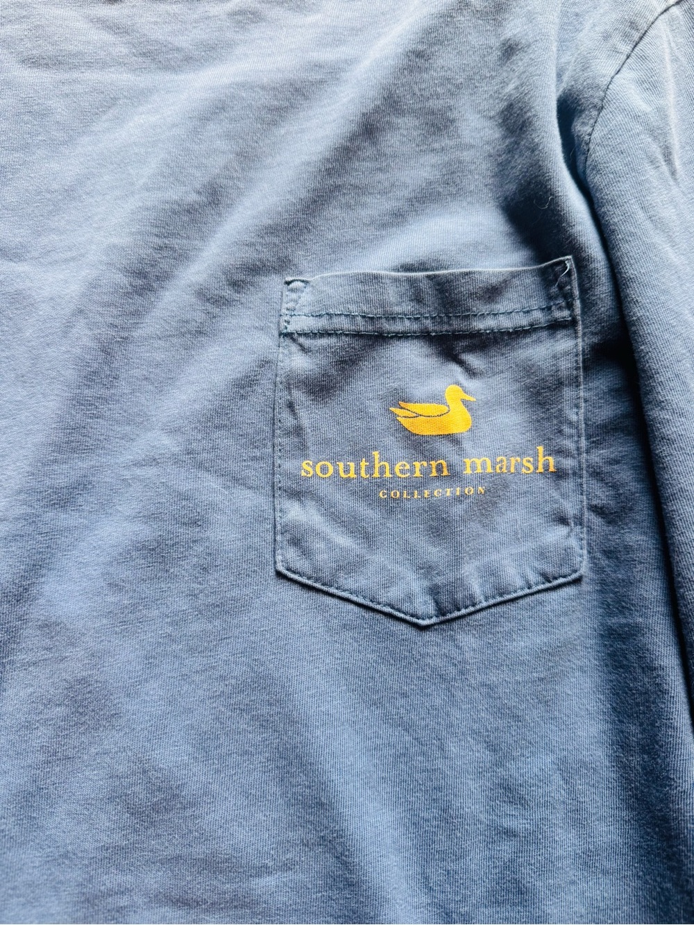 Southern Marsh Youth Large Long-Sleeve Pocket T-Shirt — Blue - Picture 2 of 4